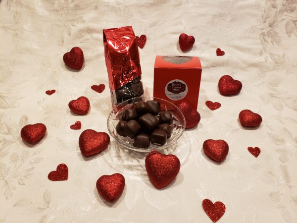 Dark Chocolate Sponge Candy Valentines